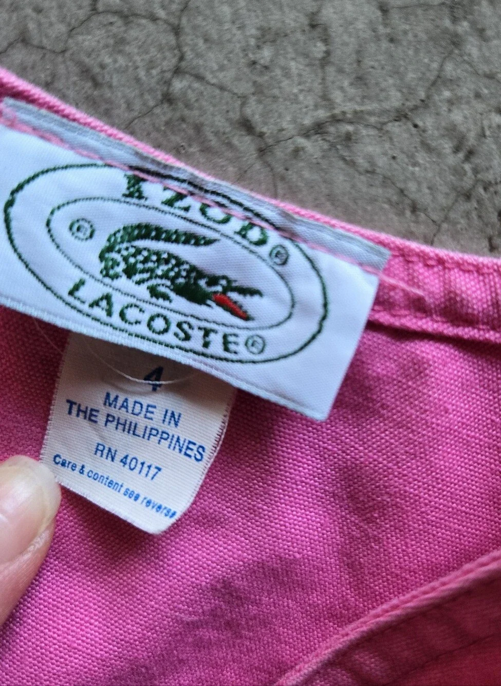 Vintage 90s Lacoste Kids Pink Utility Vest 3T